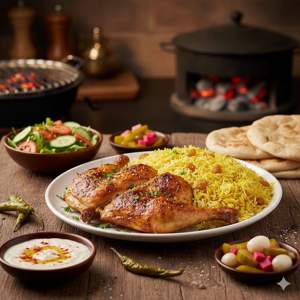 نص فرخة شواية
